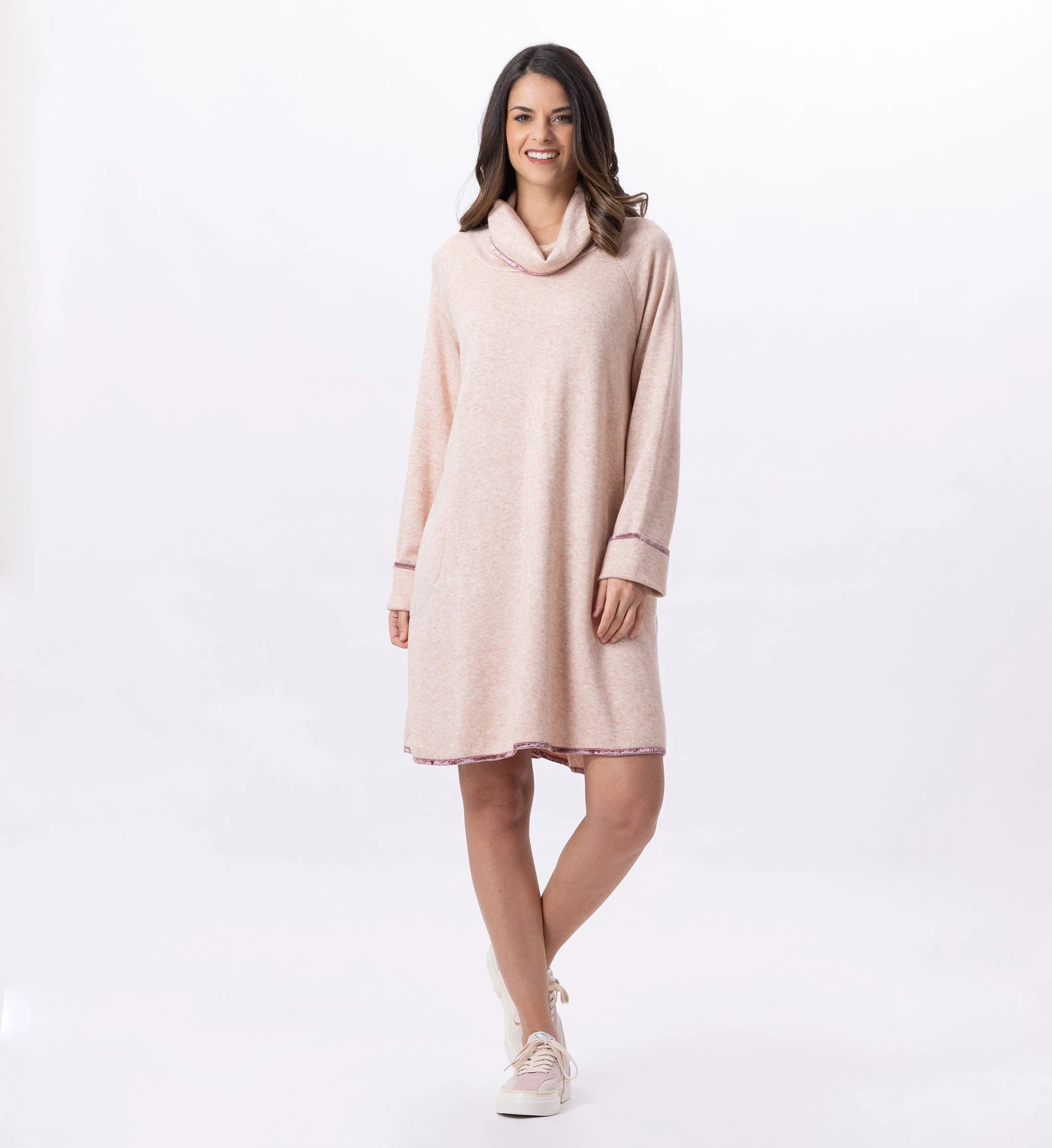 ALPAGA 840 - Robe en maille tricot | Beige