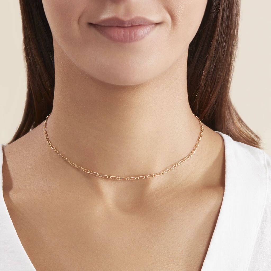 Chaîne Esra Maille Alternee 1/3 Or Jaune