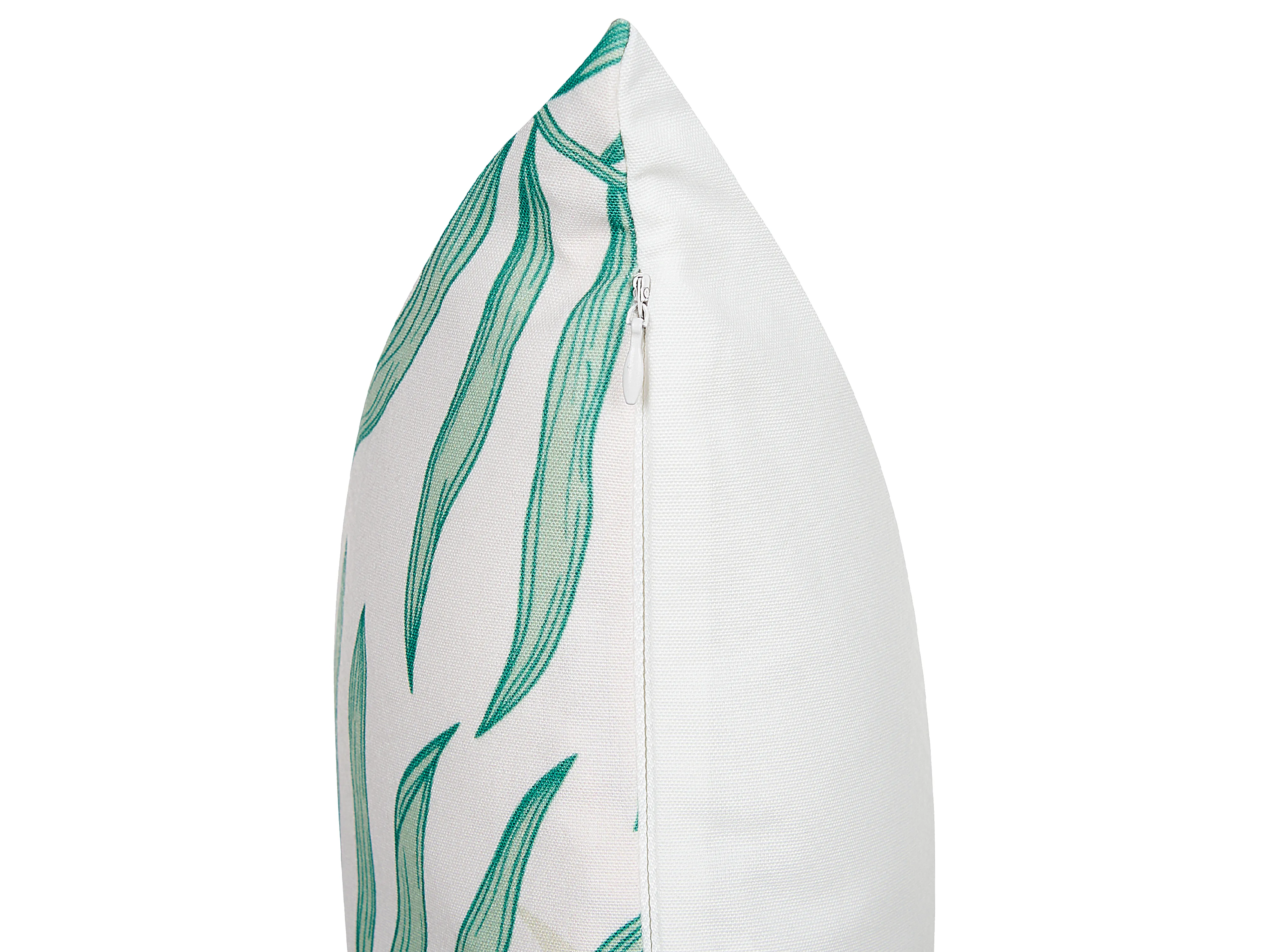 Set van 2 tuinkussens POGGIO bladpatroon 40 x 60 cm Groen