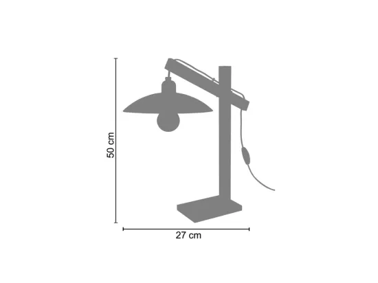 PILORI KROA - Lampe de bureau articulé bois naturel et aluminium