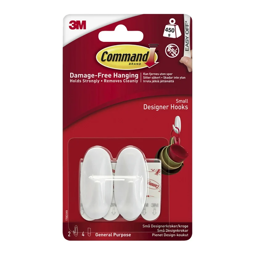 Selvklebende kroker 2-pk Small 450 g