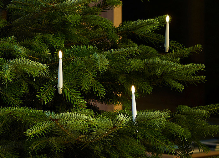 Juletræslys LED med clips 10 stk. H15,8 cm