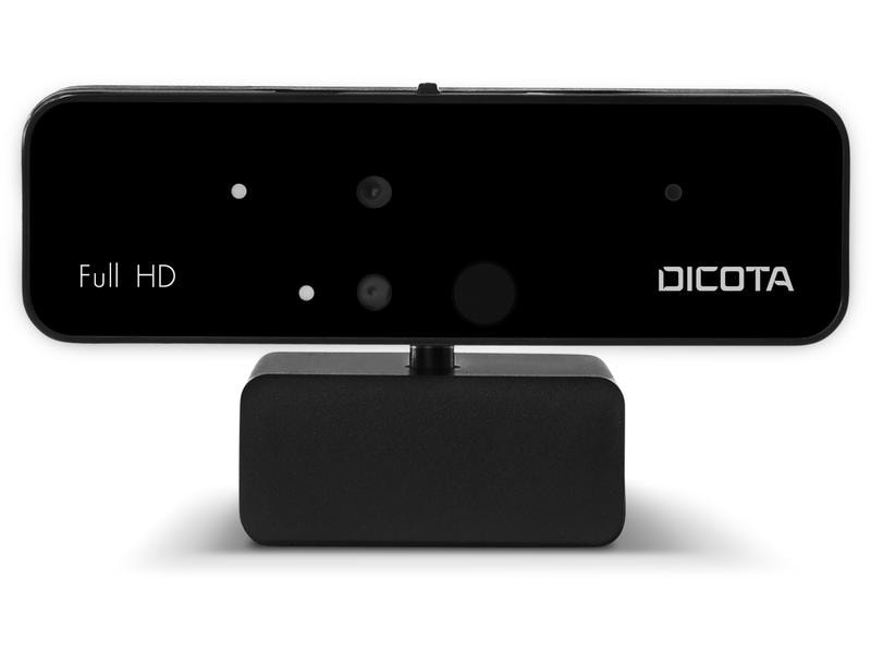 DICOTA Webcam PRO Face Recognition Full HD Webcam mit integrierten optischen und Infrarot-Sensoren Windows Hello