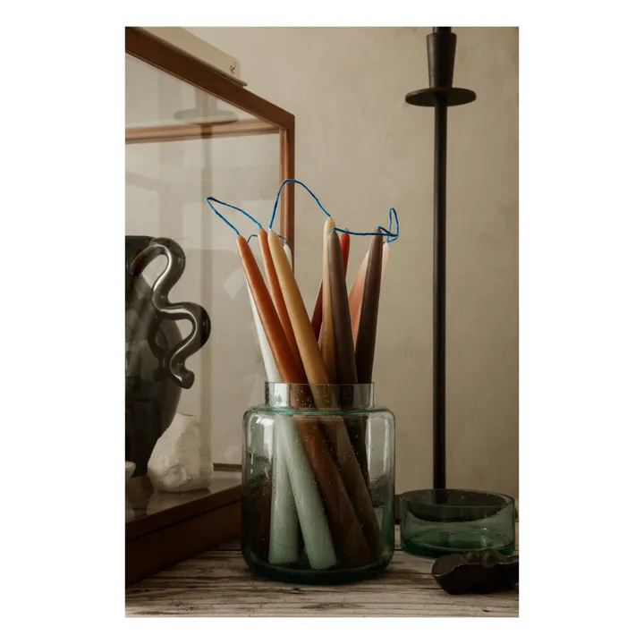 Ferm Living Bougie Dipped - Set de 2 | Marron