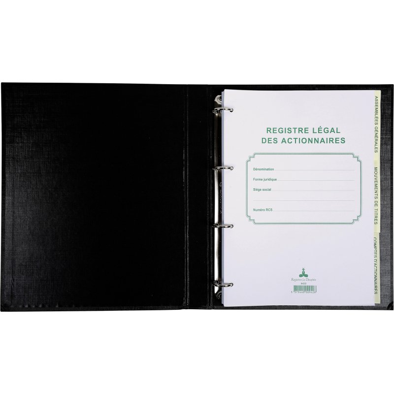 Registre des actionnaires 32 x 26,5 cm Le Dauphin 942D