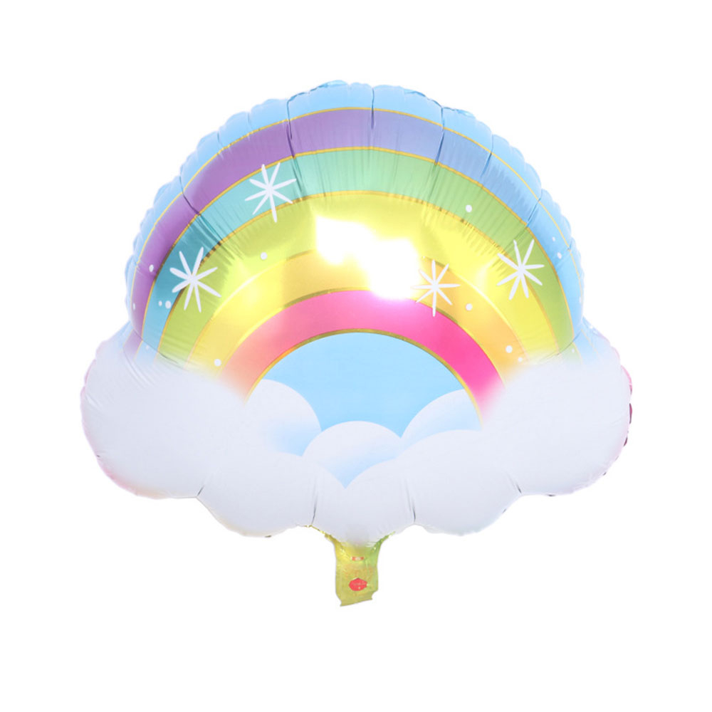 (5-tlg. Set) Folien Luftballon Kinder Deko Set für Partys / Baby Shower / Geburt / Geburtstag - Rainbow