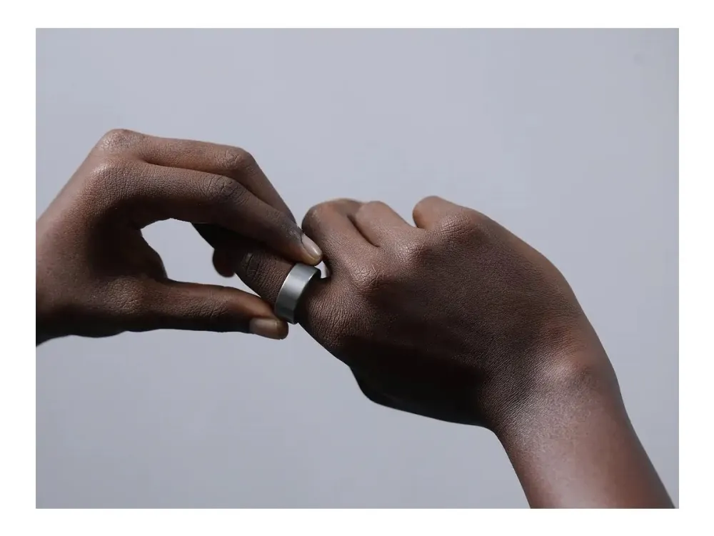 Ultrahuman Ring Air - 12 - smart ring - Bluetooth - råt titanium
