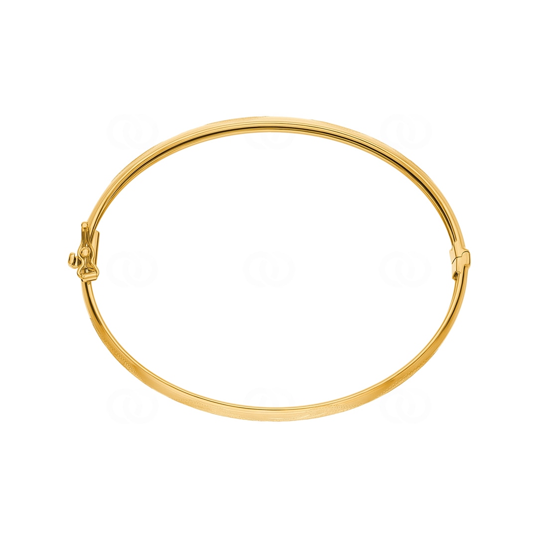 Armreif oval 750/18 K Gelbgold verziert 6mm - 54x60mm