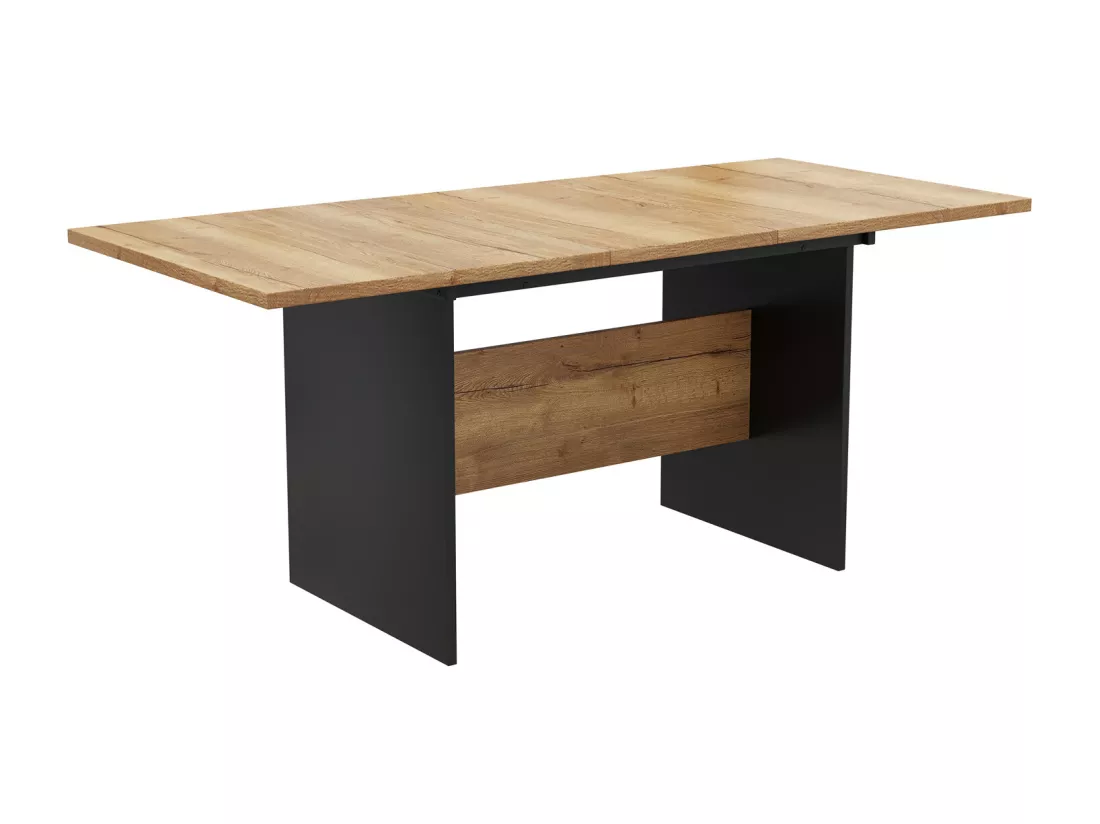 Table à manger extensible 140-180 cm, table de cuisine rectangulaire, aspect bois, plateau extensible 140-180 cm, convient pour 4 à 6 personnes