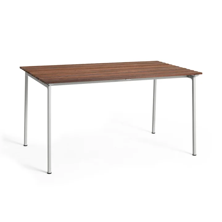 HAY - Traverse Outdoor Tisch, 140 x 83 cm, Aluminium / Esche geölt