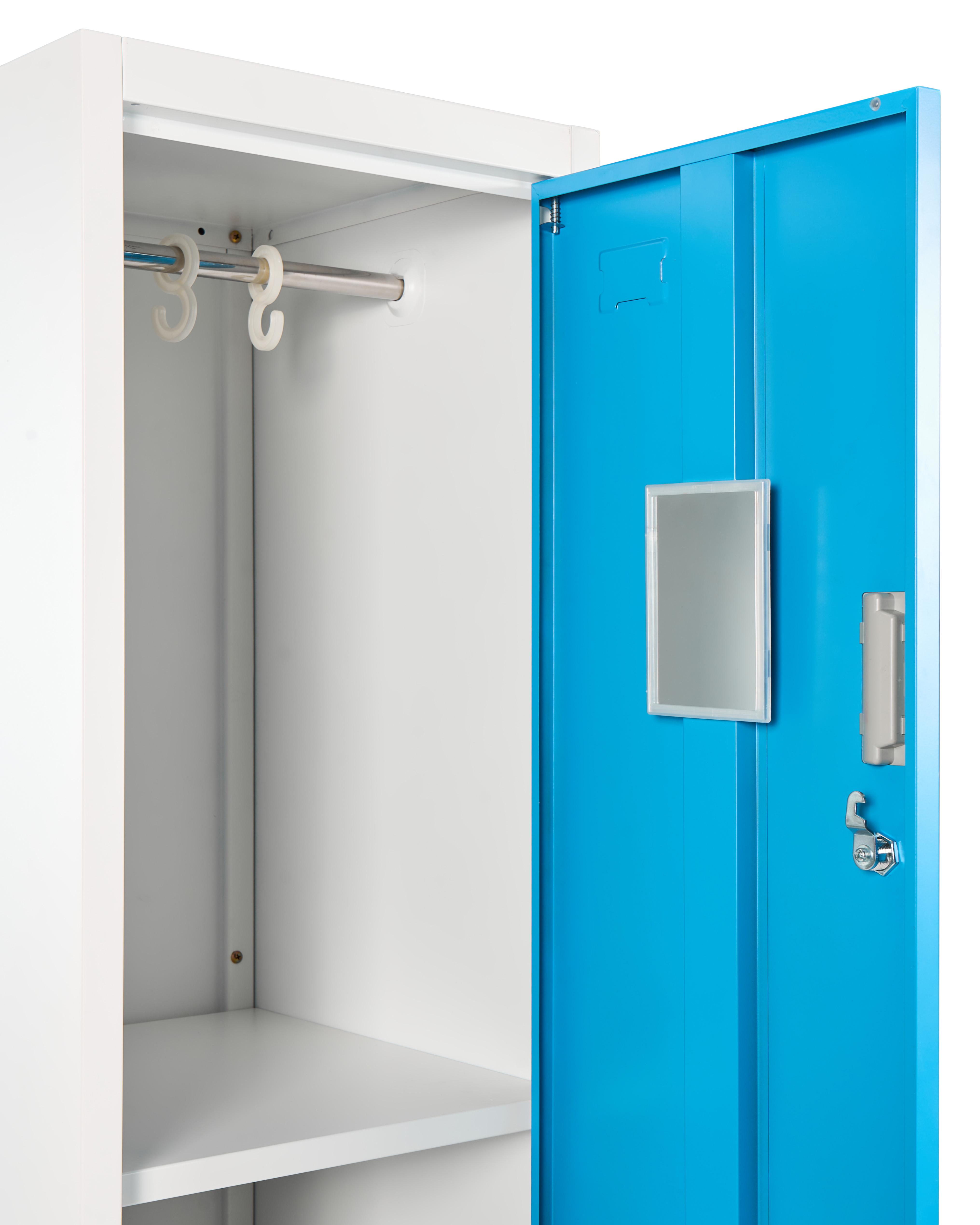 Locker met 2 niveaus ATHLETE Metaal Wit/blauw