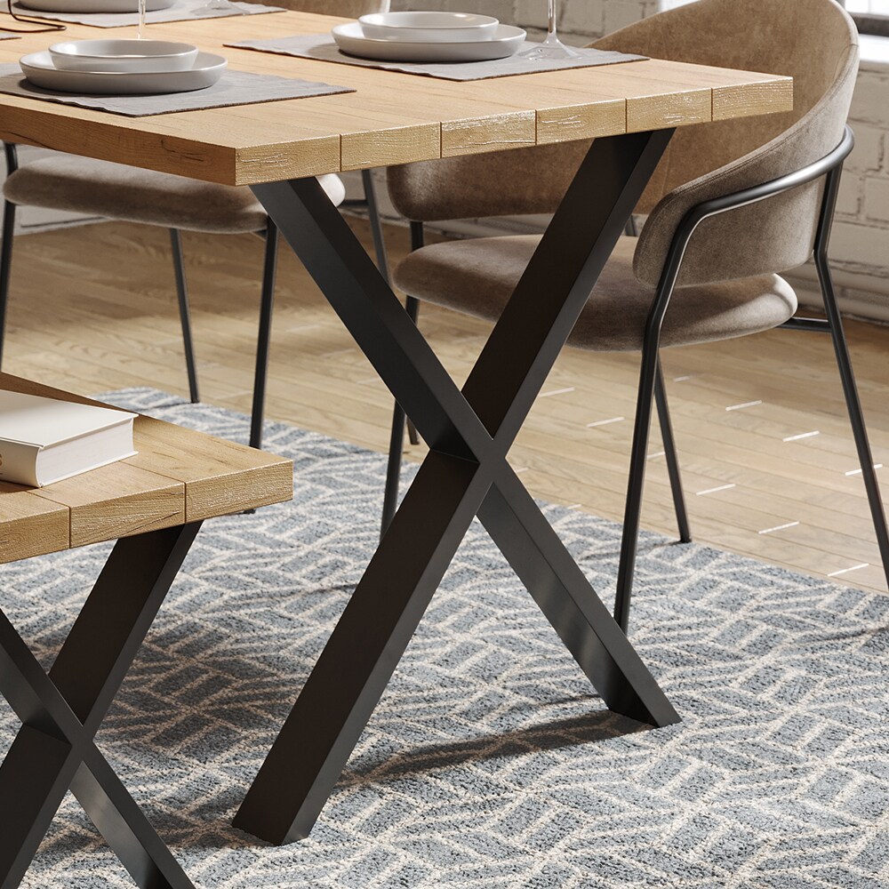 Vicco Loft Tischkufen X-Form 72cm Tischbeine DIY Tischgestell Esstisch Möbelfüße