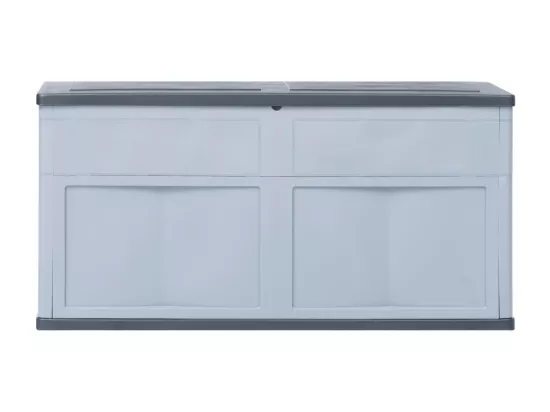 Boîte de rangement de jardin 320 L Gris Noir