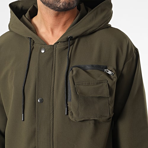 Ensemble Veste Zippée Et Pantalon Cargo Vert Kaki