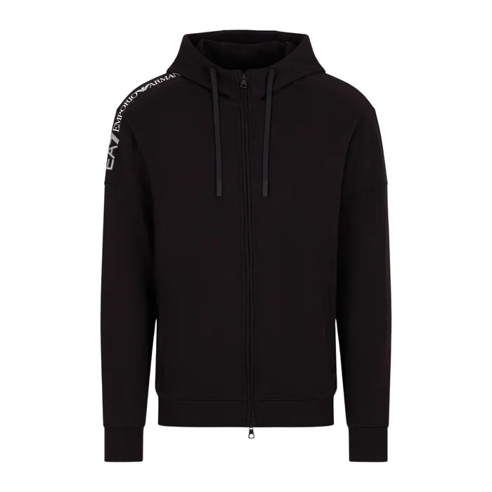 EA7 Logo Series Hooded Cotton Sweatvest Heren