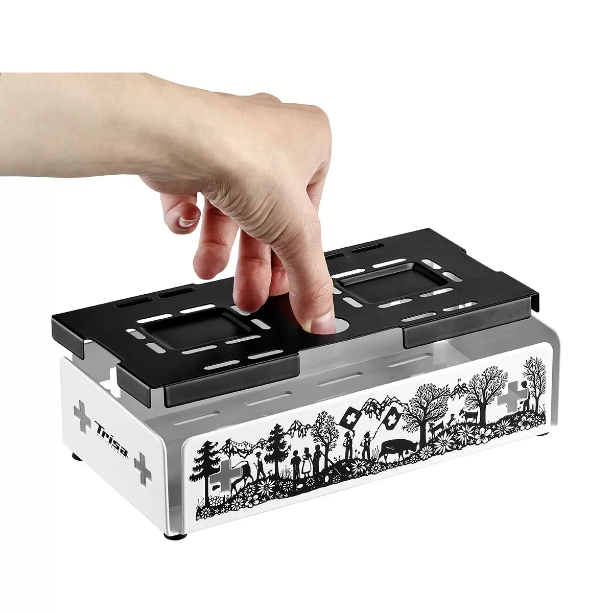 Kerzen-Raclette Trisa Kitchenette schwarz,weiss
