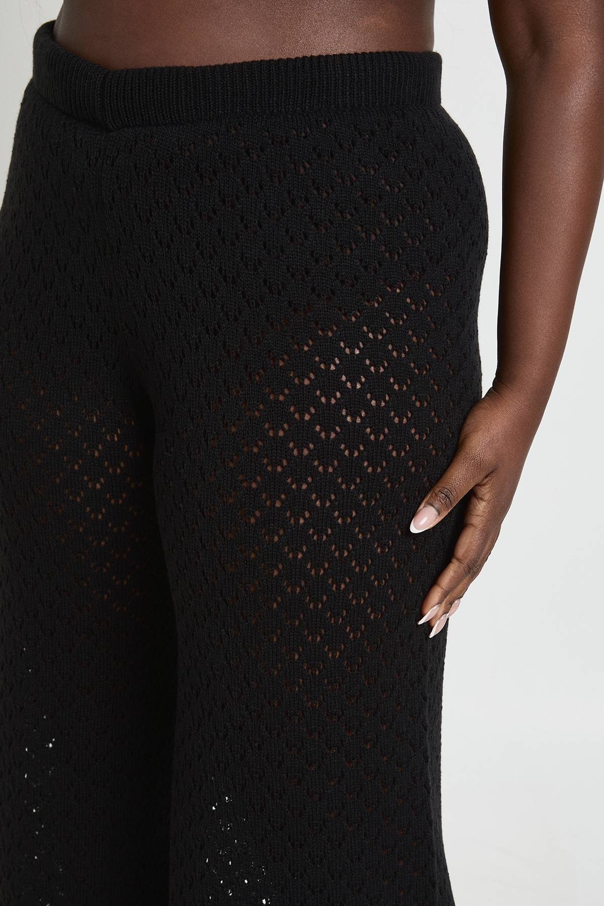 boohoo Pantalon De Plage Tricoté Grande Taille