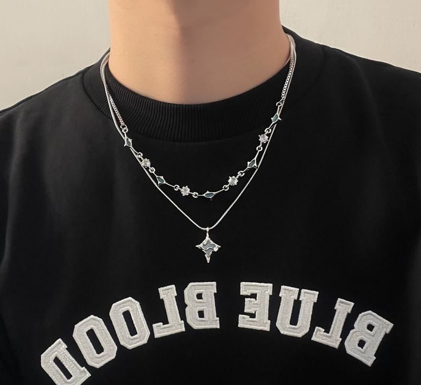 Lilafey - gelaagde ketting met strass