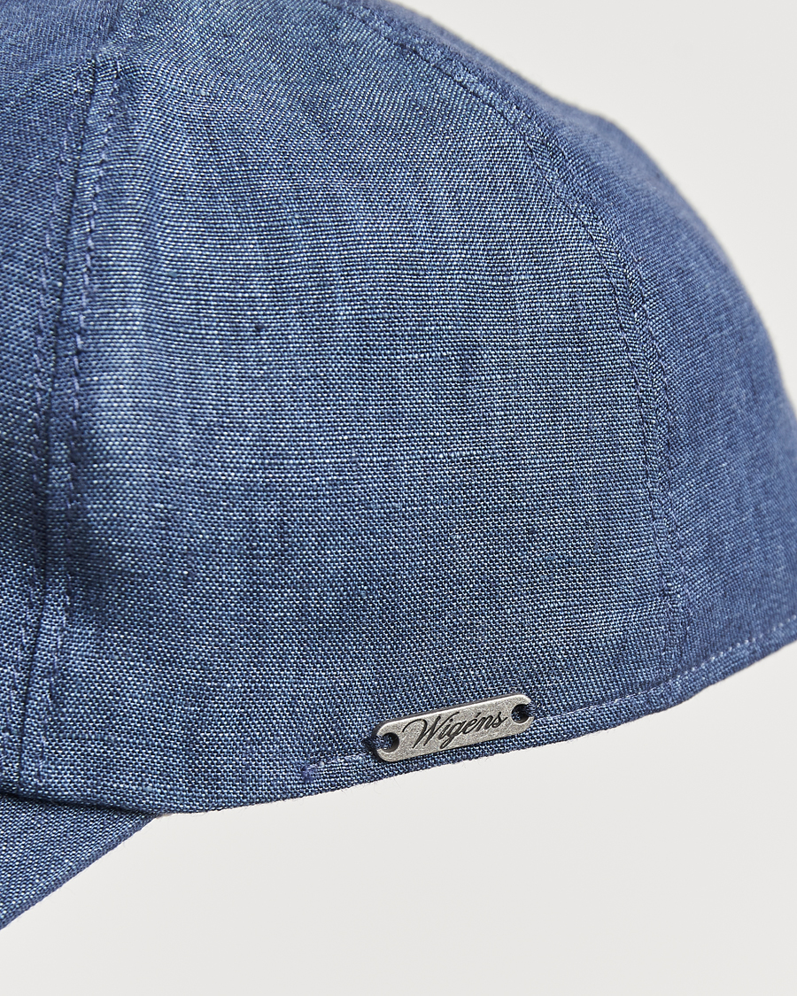 Wigéns Baseball Linen Cap Denim Blue