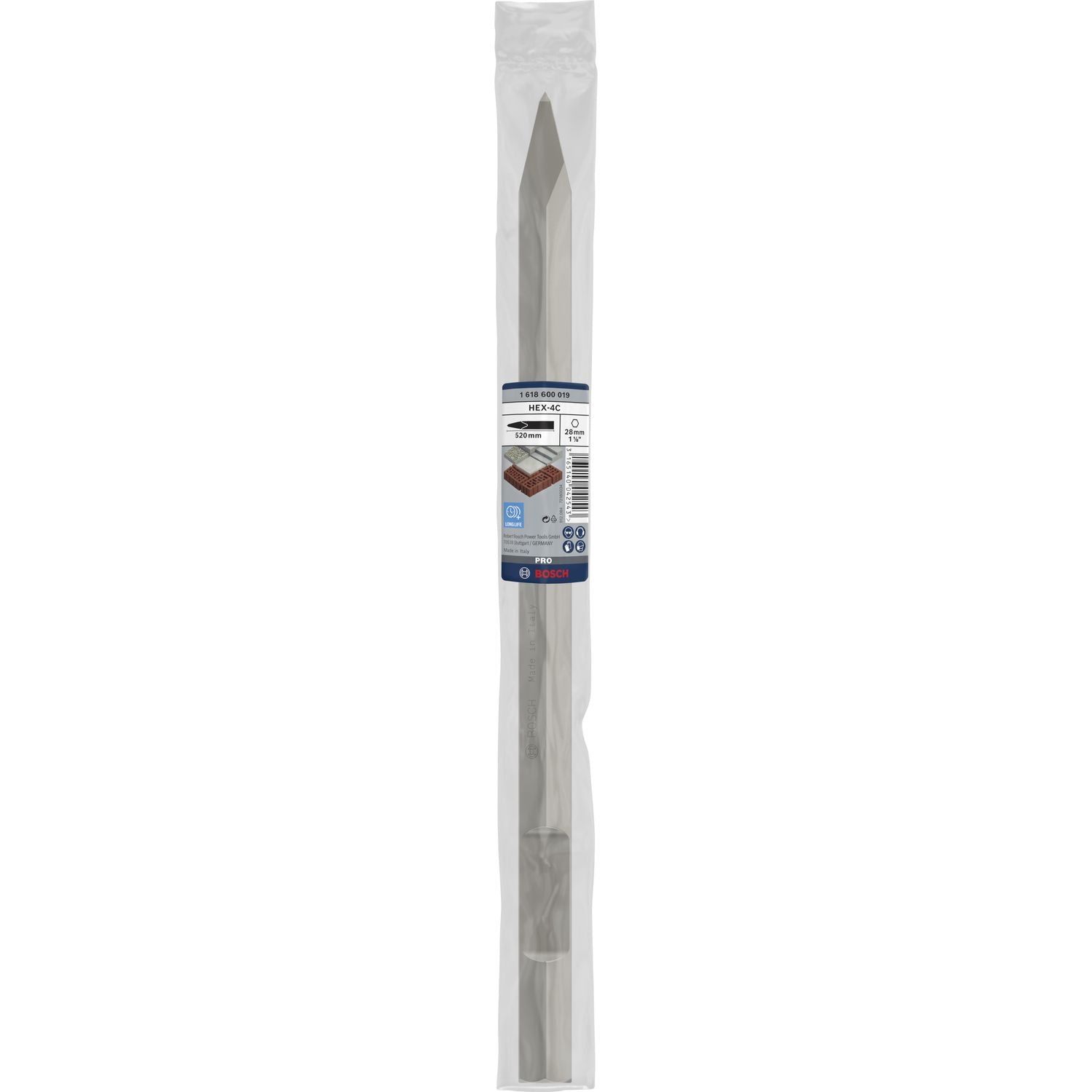 Bosch Professional Puntbeitel 28mm zeskant 520mm - 1618600019