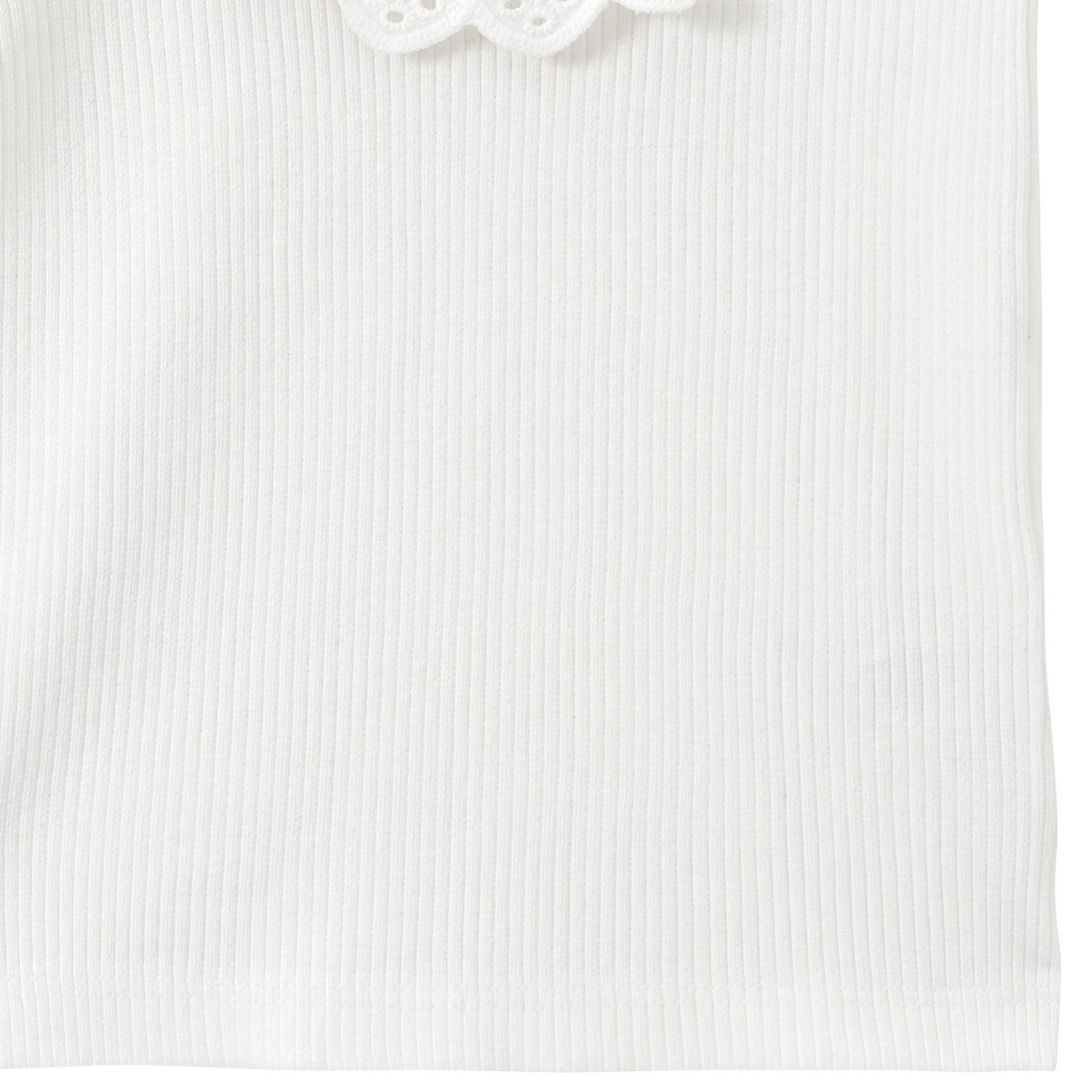 Topomini Baby T-Shirt mit Spitzenkragen weiss