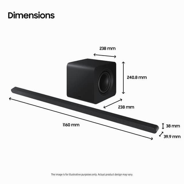 Samsung 3.1.2ch HW-S810D soundbar (sort)