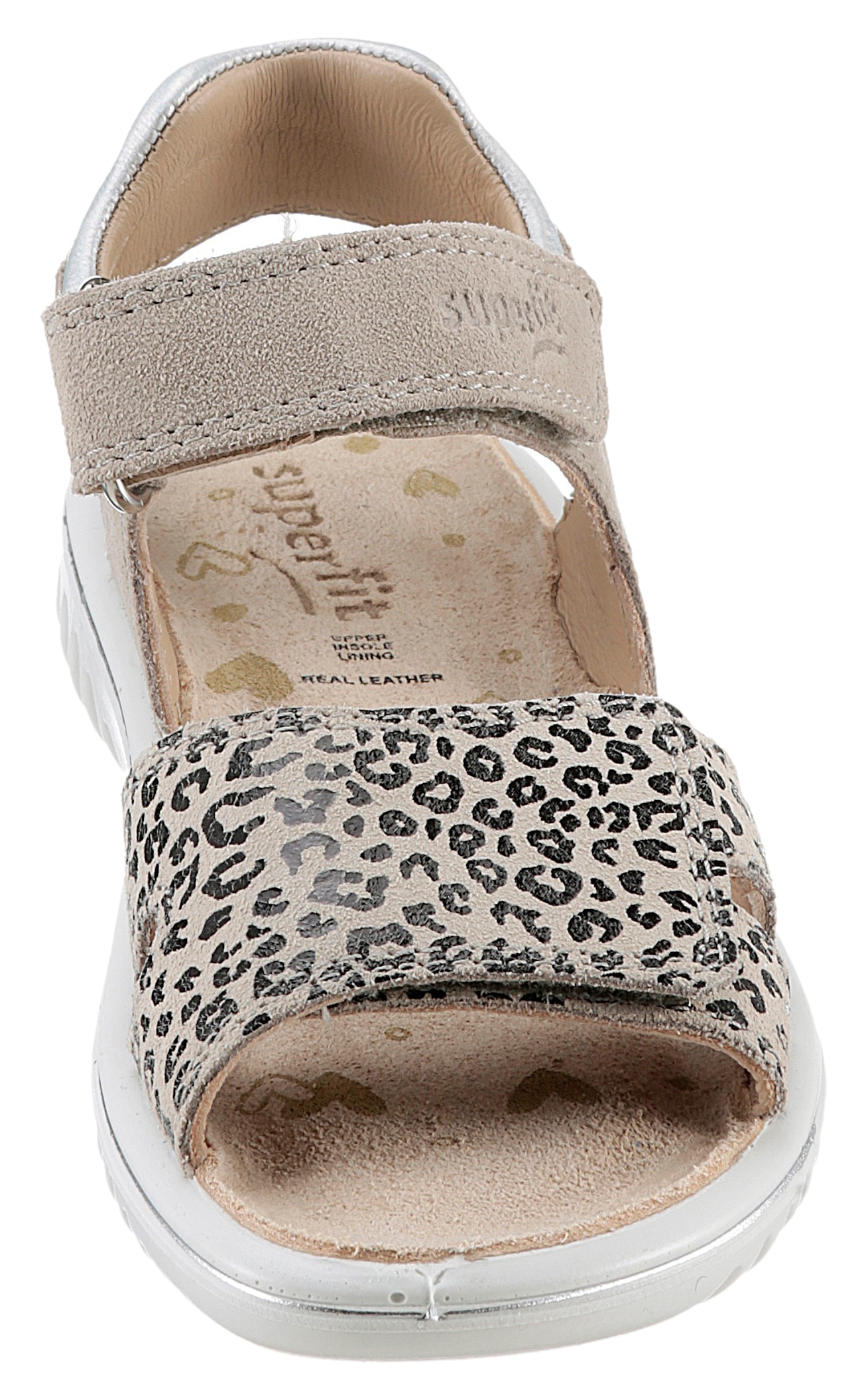 Superfit Sandale »SPARKLE WMS: mittel«  Klett-Sandalette mit Leomuster, Grössenschablone zum Download
