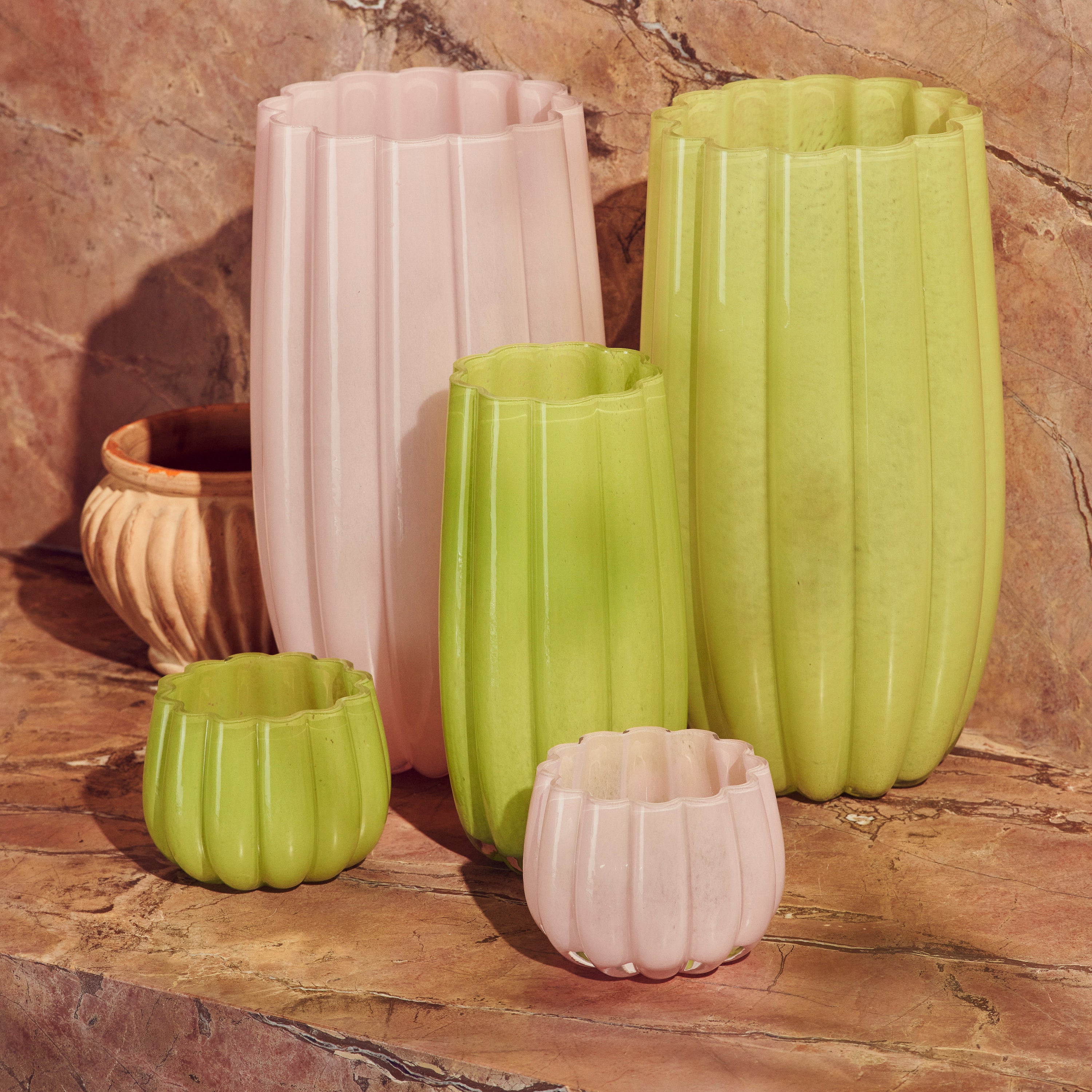 POLSPOTTEN Melon Vaas - L - Pink