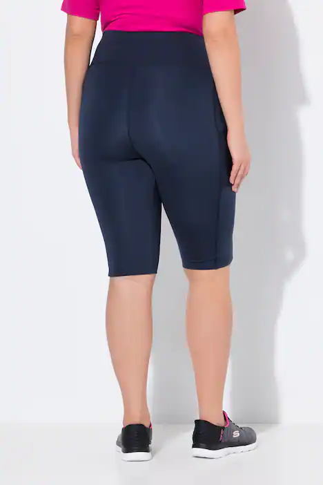Leggingshorts, Elastikbund, Mesh-Tasche, recycelt, marine