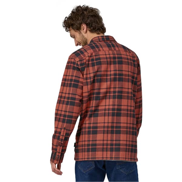 Chemise PATAGONIA M'S L/S ORGANIC COTTON MW FJORD FLANNEL SHIRT ICE CAPS/BURL RED