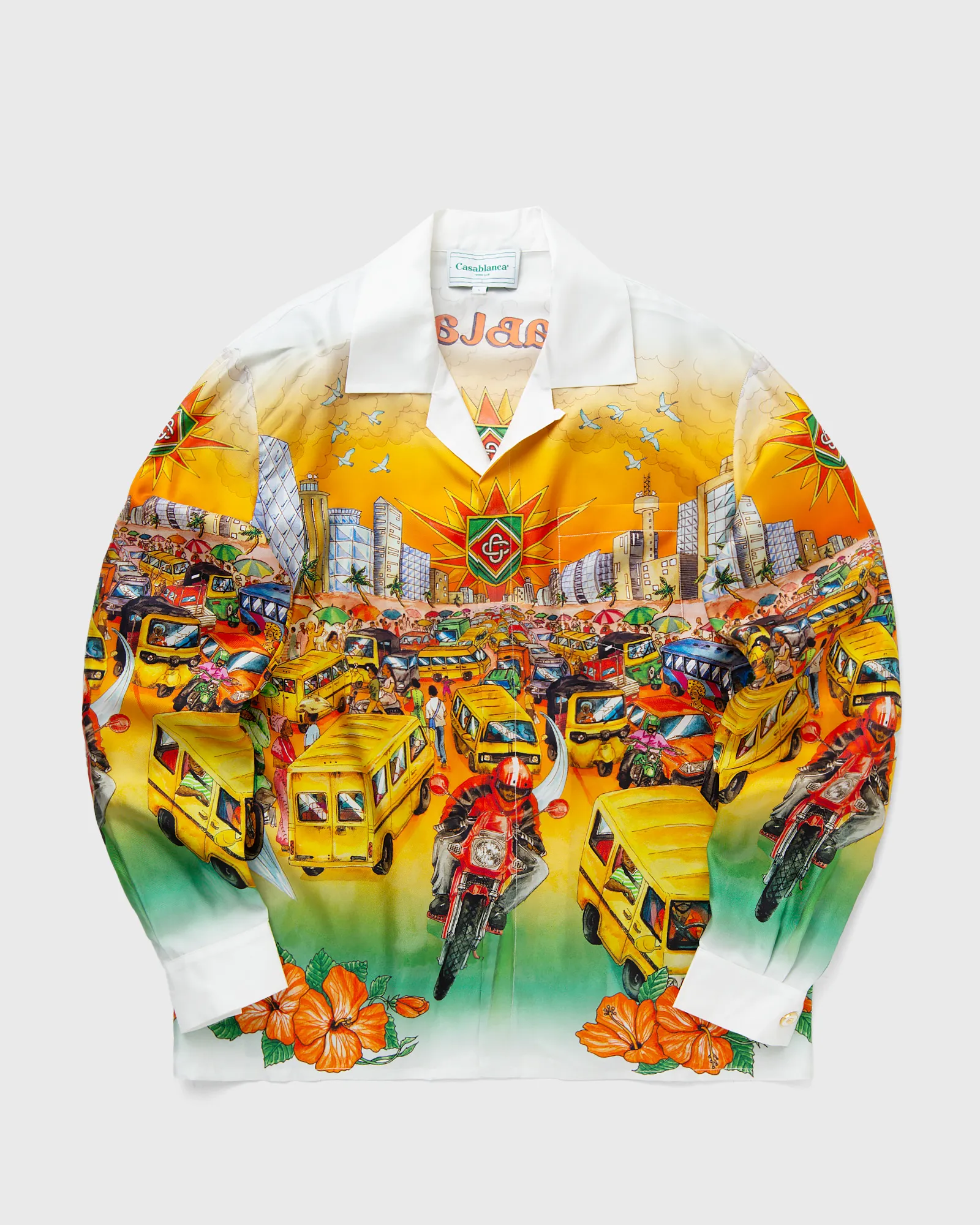 Casablanca UNISEX CUBAN COLLAR LONG SLEEVE SHIRT