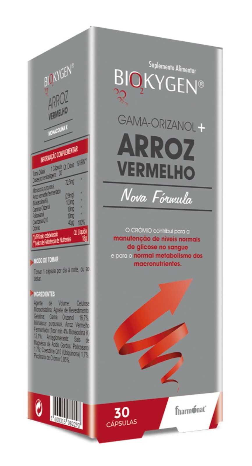 Biokygen Monacolina K Arroz Vermelho 30 cápsulas