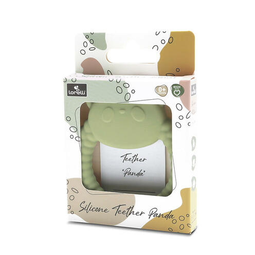 Hochet de dentition en silicone Panda Vert - LORELLI