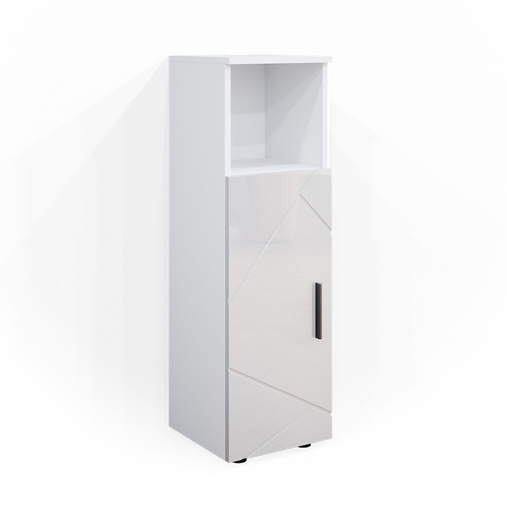 Vicco Midischrank Badschrank Badezimmerschrank Irma 3 Fächer 1 Tür Weiß /HGL