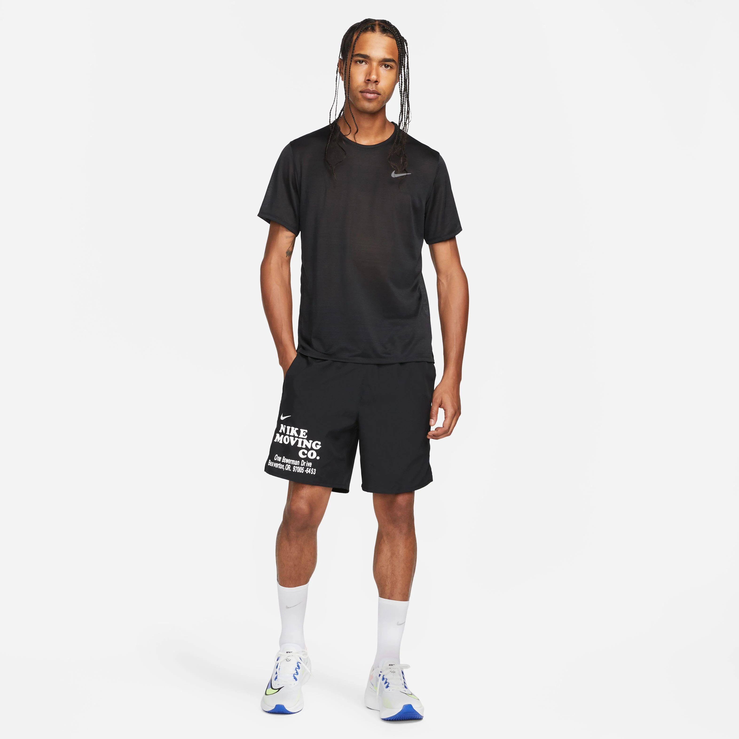 Nike Dri-Fit Breathe Dri-Fit Breathe Miler Maillot De Course Hommes - Noir