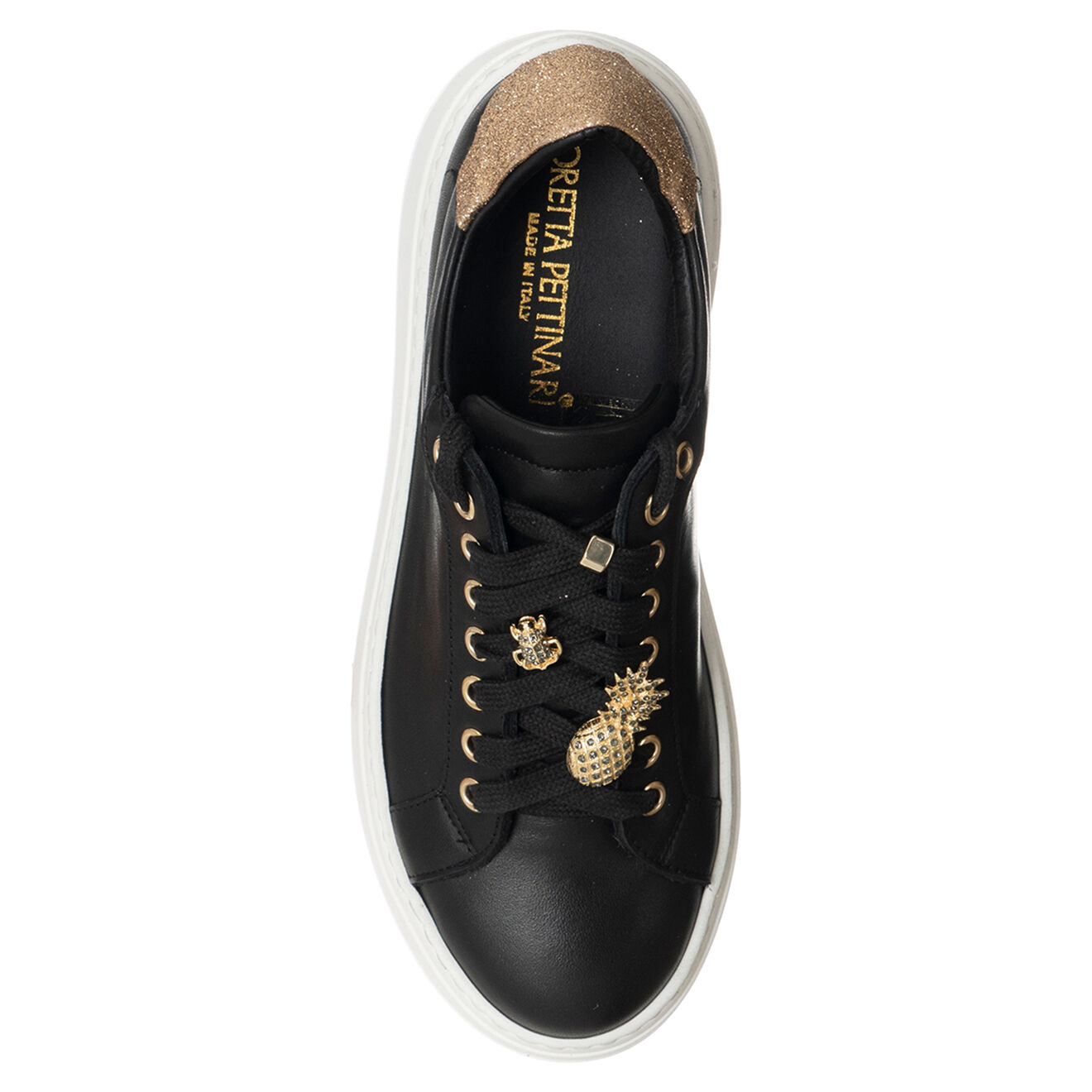 Loretta Pettinari Sneakers en Cuir Maé noires