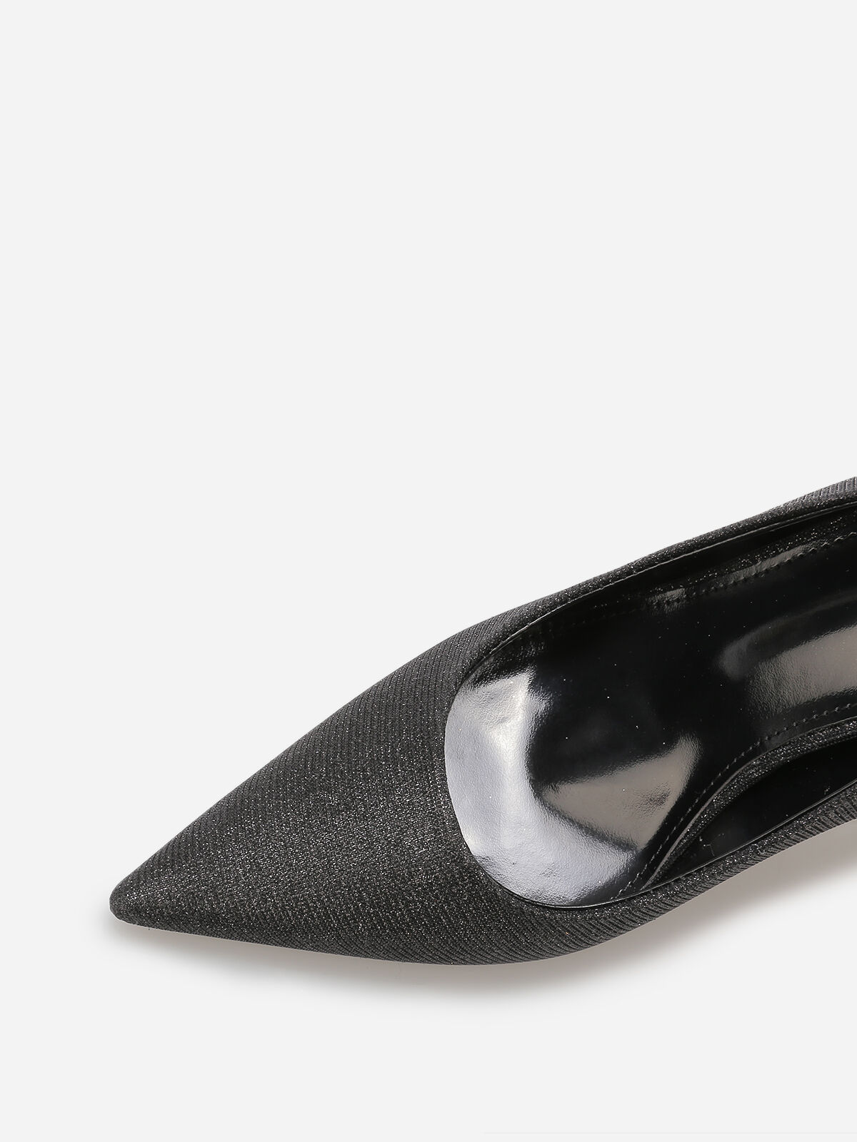 Escarpins pailletés à talon aiguille- Noir