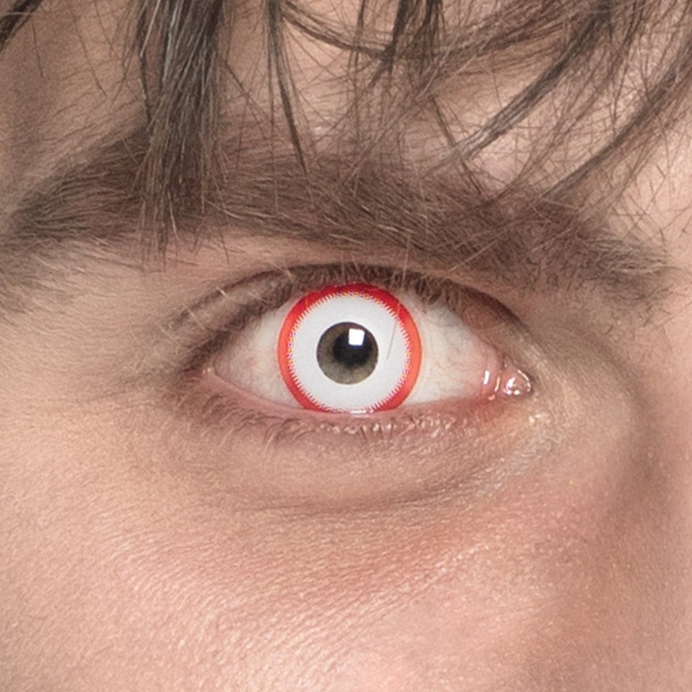 Kleurlenzen Psycho Wit Rood