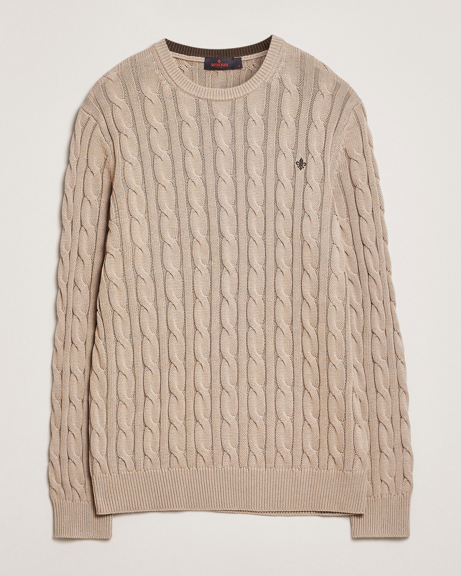 Morris Ethan Cable O-Neck Khaki