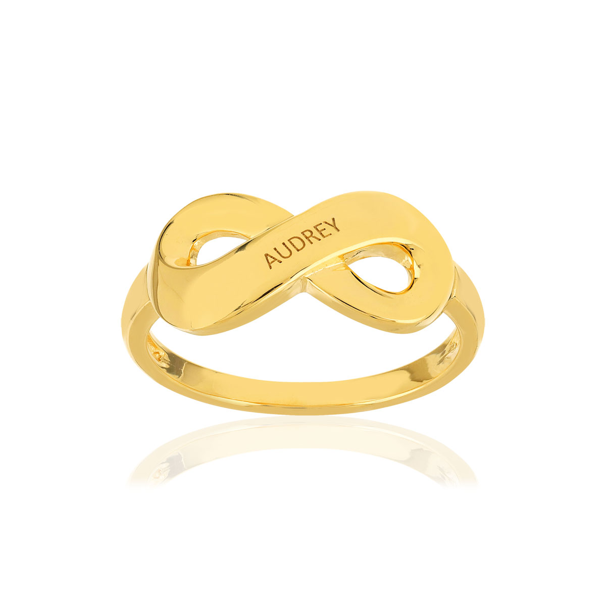 Bague plaqué or infini personnalisable