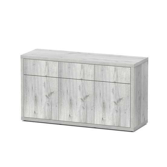 Meuble d'aquarium avec 2 portes Sublime Chêne Blanc L.150xP.50xH.83cm