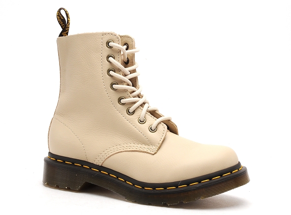 Dr martens boots bottine plates femme pascal virginia beige