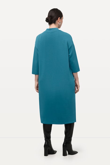 Sweatkleid, Stehkragen, 3/4-Arm, Taschen, Modalmix