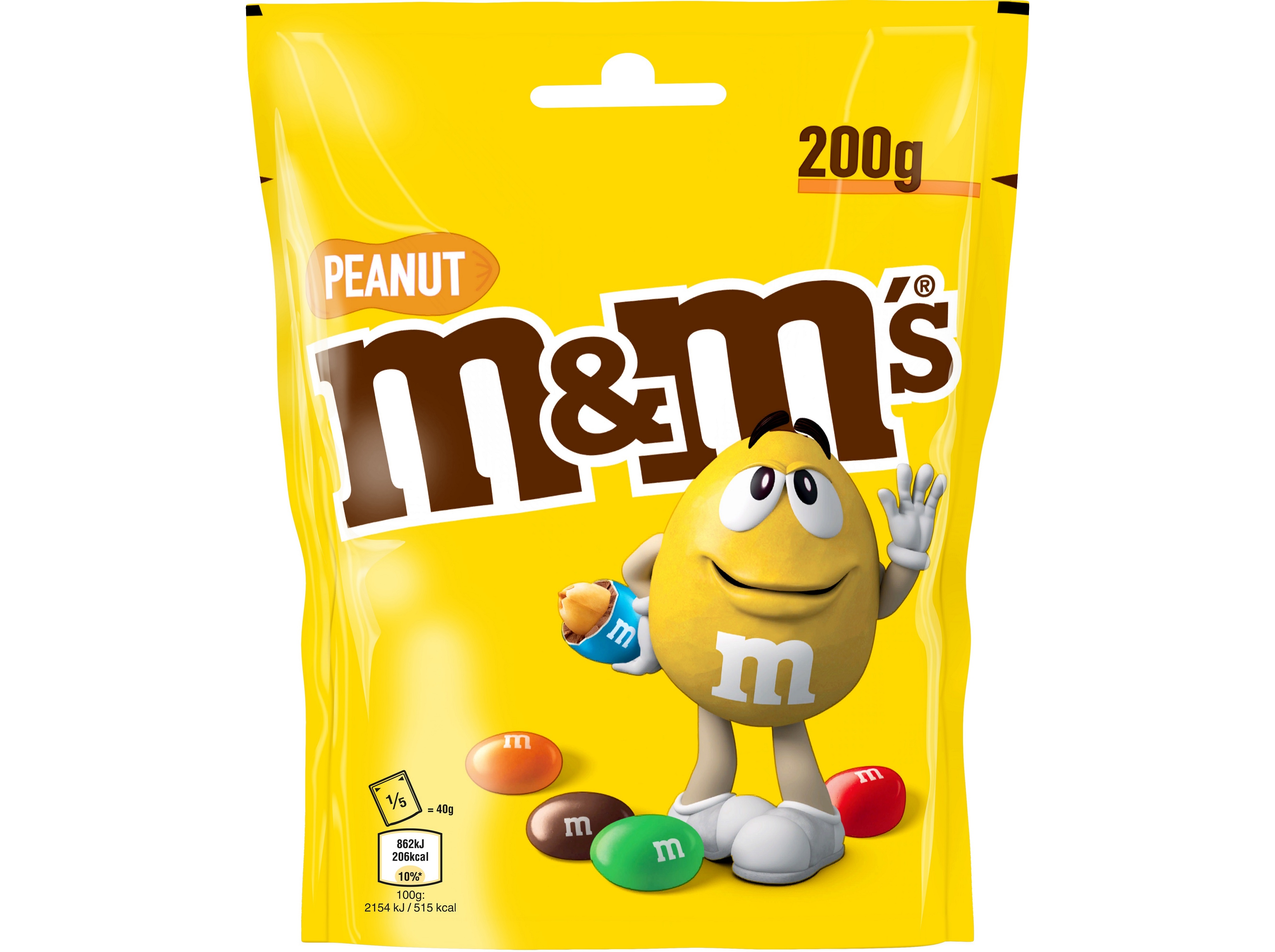 PASTILHAS DE CHOCOLATE M&M`S AMENDOIM 200 G