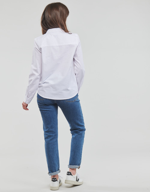 Pieces - PCIRENA LS OXFORD SHIRT - Blanc