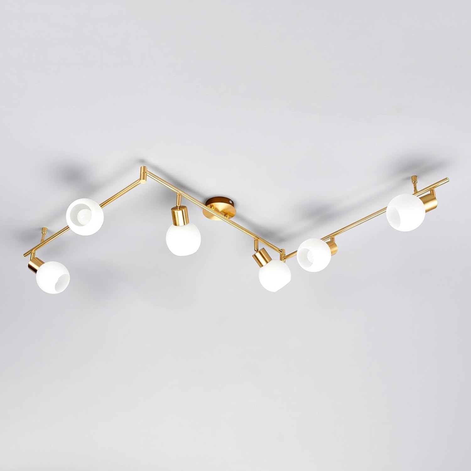 Lindby Deckenlampe 'Elaina' in Gold/Messing aus Metall u.a. für Wohnzimmer & Esszimmer (6 flammig, E14) - Deckenleuchte, Lampe, Wohnzimmerlampe