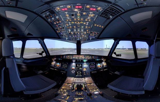 Flugsimulator im Airbus A320 in Haar als Geschenkidee