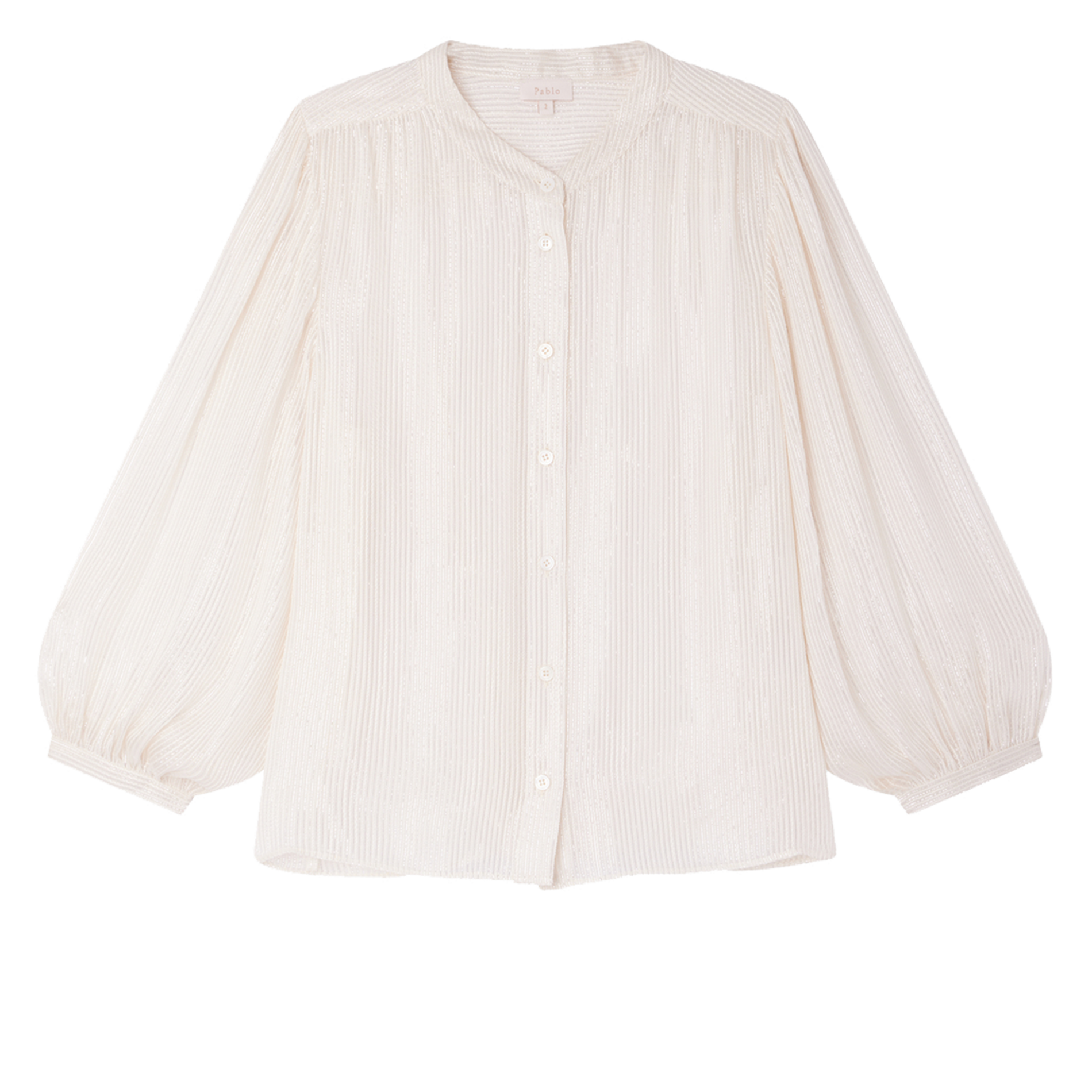 BELMINA - Chemise col rond| Beige
