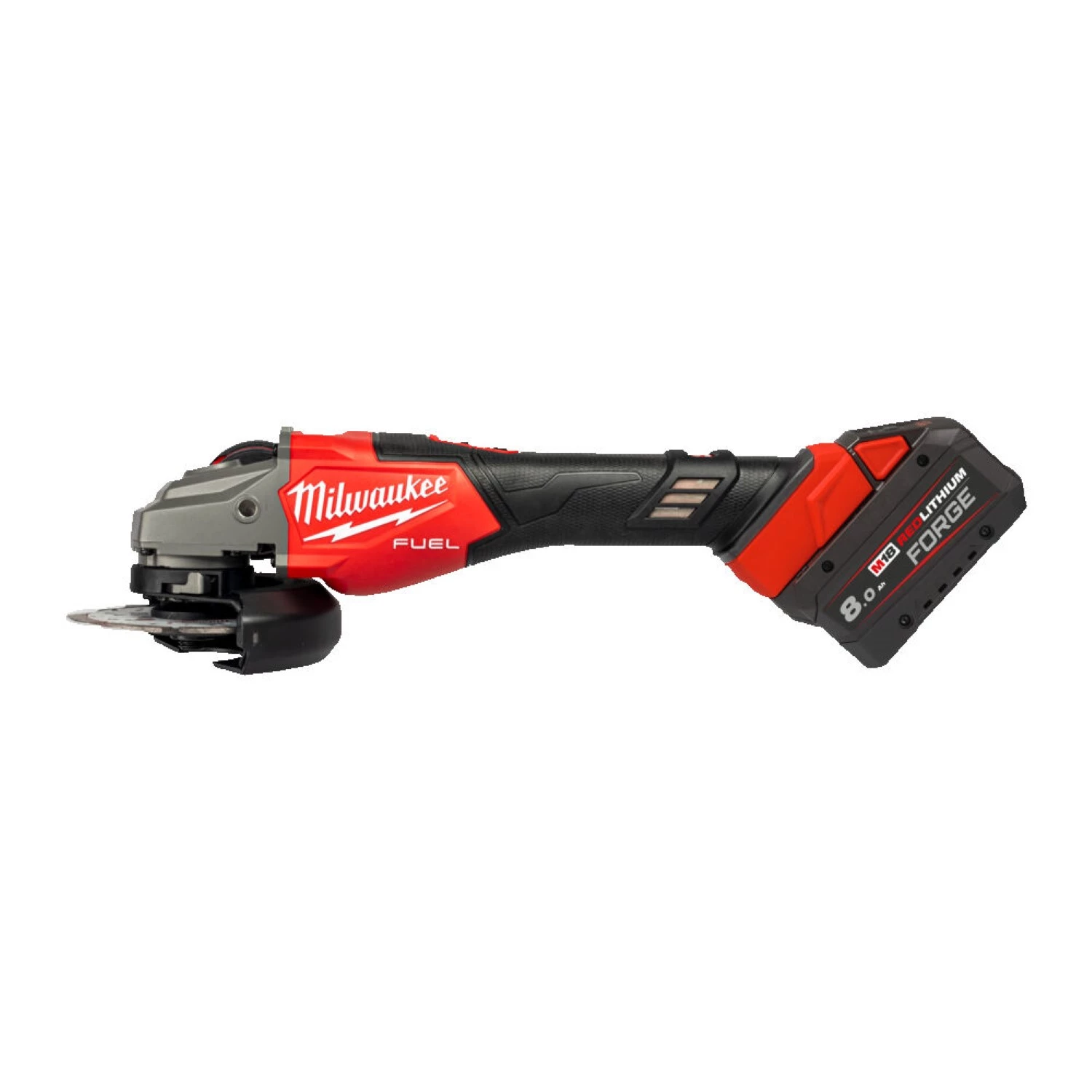 Milwaukee M18 FHSAG125XB2-802X 18V Li-ion accu haakse slijper (2x 8.0Ah accu) set in HD Box - 125mm - Schuifschakelaar