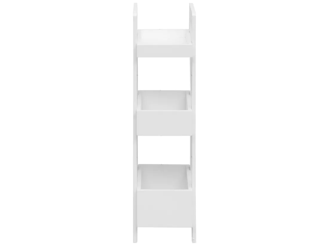 Meuble de salle de bain Etroite 3 Etagères en Bois Blanc